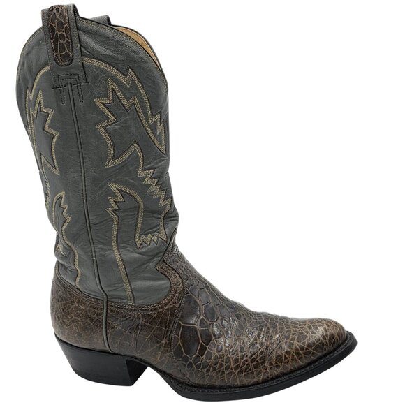 Montana Other - Rare 11.5D Vintage Montana Exotic 1970s Alligator Grey Brown Cowboy Boot Western